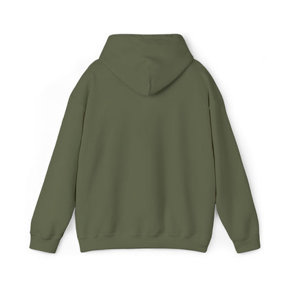 Front product mockup of the Lucid Reality Minimalist Embroidered Logo Hoodie – White & Gold