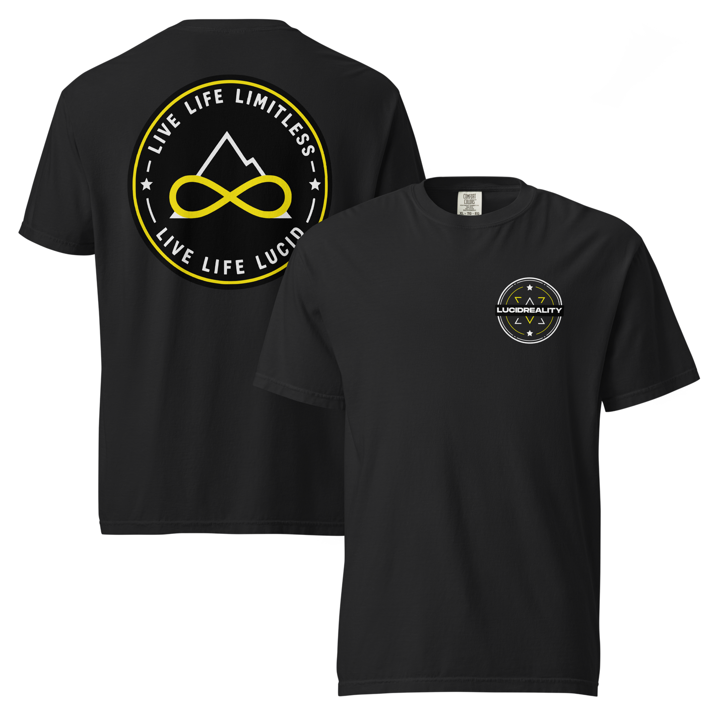 Lucid Reality Live Life Limitless Tee, garment-dyed heavyweight unisex t-shirt
