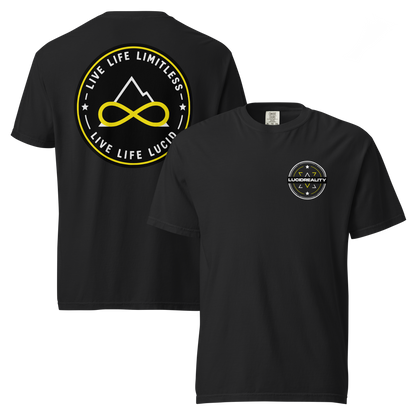 Lucid Reality Live Life Limitless Tee, garment-dyed heavyweight unisex t-shirt