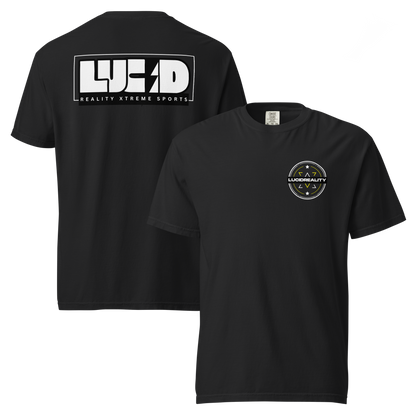 Lucid Reality Lucid Bolt Tee, lightning bolt back print, garment-dyed unisex t-shirt