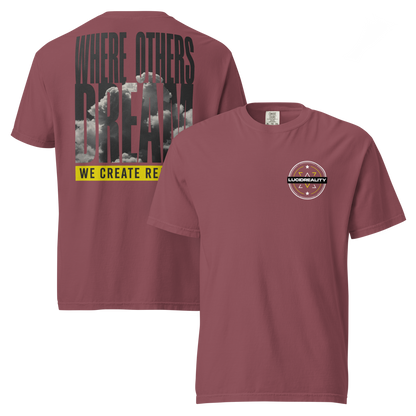 Lucid Reality Where Others Dream Tee, garment-dyed heavyweight unisex t-shirt