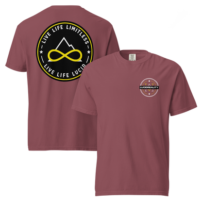 Lucid Reality Live Life Limitless Tee, garment-dyed heavyweight unisex t-shirt