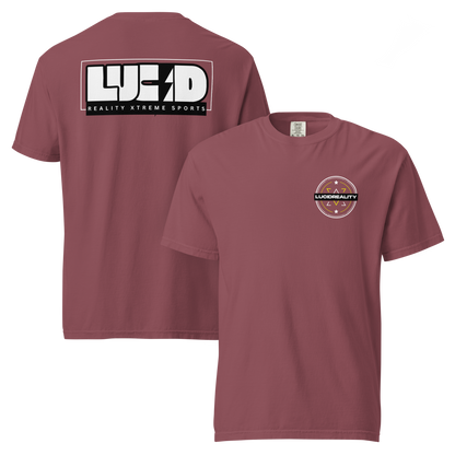 Lucid Reality Lucid Bolt Tee, lightning bolt back print, garment-dyed unisex t-shirt