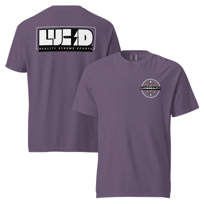 Lucid Reality Lucid Bolt Tee, lightning bolt back print, garment-dyed unisex t-shirt