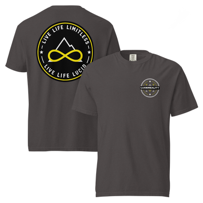 Lucid Reality Live Life Limitless Tee, garment-dyed heavyweight unisex t-shirt