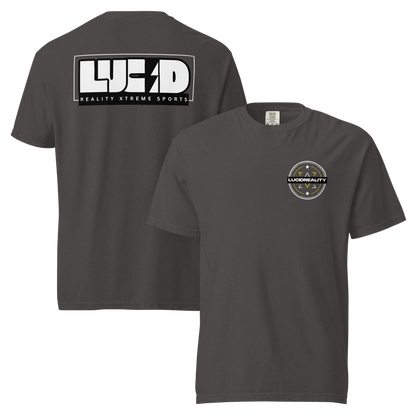 Lucid Reality Lucid Bolt Tee, lightning bolt back print, garment-dyed unisex t-shirt
