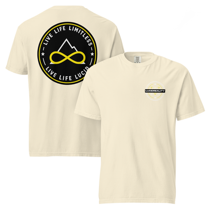 Lucid Reality Live Life Limitless Tee, garment-dyed heavyweight unisex t-shirt