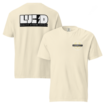 Lucid Reality Lucid Bolt Tee, lightning bolt back print, garment-dyed unisex t-shirt