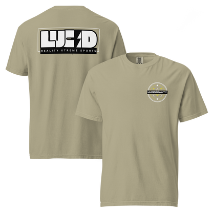Lucid Reality Lucid Bolt Tee, lightning bolt back print, garment-dyed unisex t-shirt