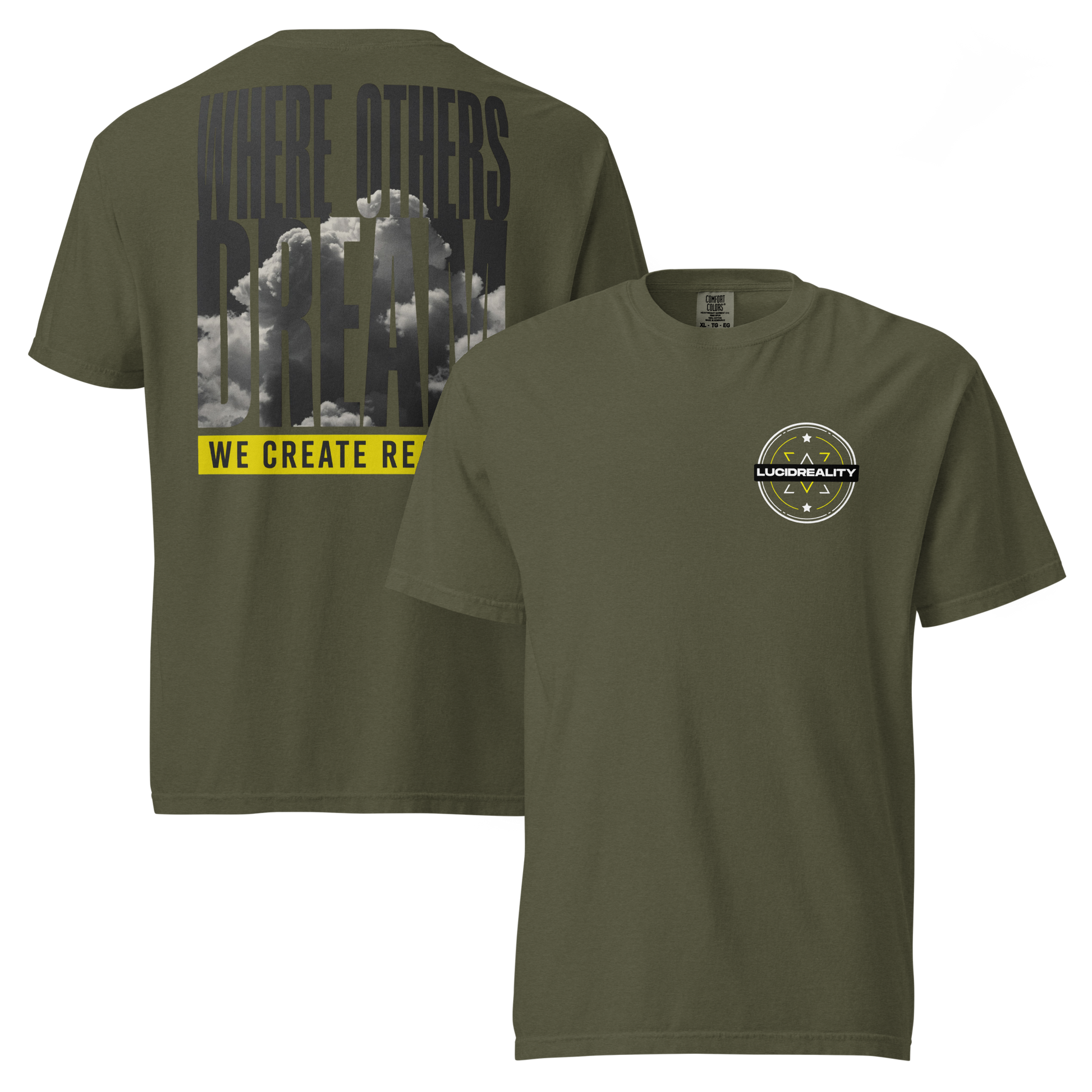 Lucid Reality Where Others Dream Tee, garment-dyed heavyweight unisex t-shirt