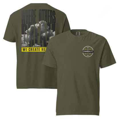 Lucid Reality Where Others Dream Tee, garment-dyed heavyweight unisex t-shirt